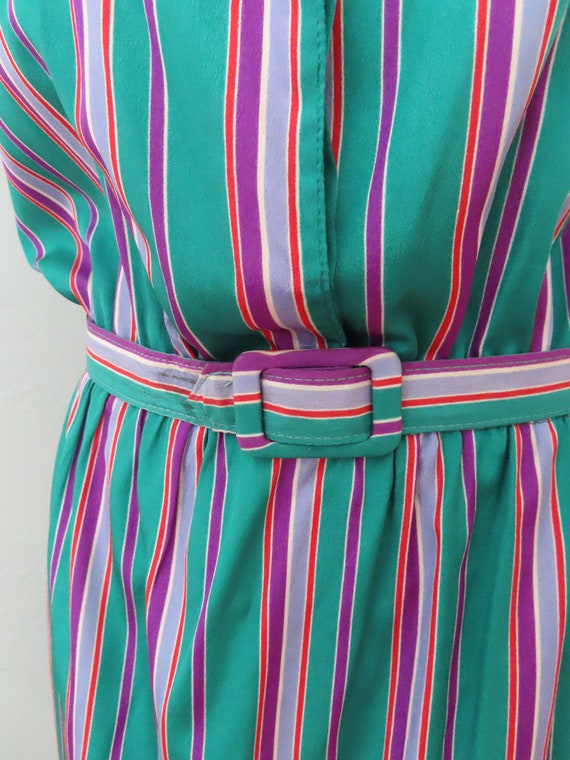 1970s striped shirtdress | size medium | secretar… - image 7