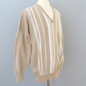 Vintage 70's men's black striped sweater M Himalaya