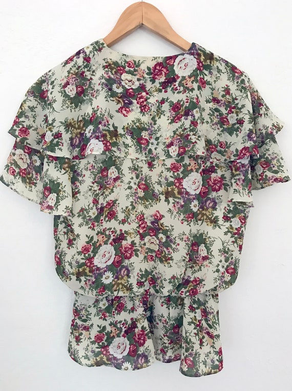 1970s Victorian floral top & skirt set | medium |… - image 8