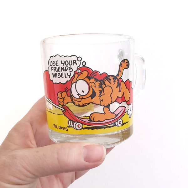 1978 Garfield McDonalds cartoon mug by Jim Davis | Garfield the Cat | Garfield and Odie friends | 70s collectables