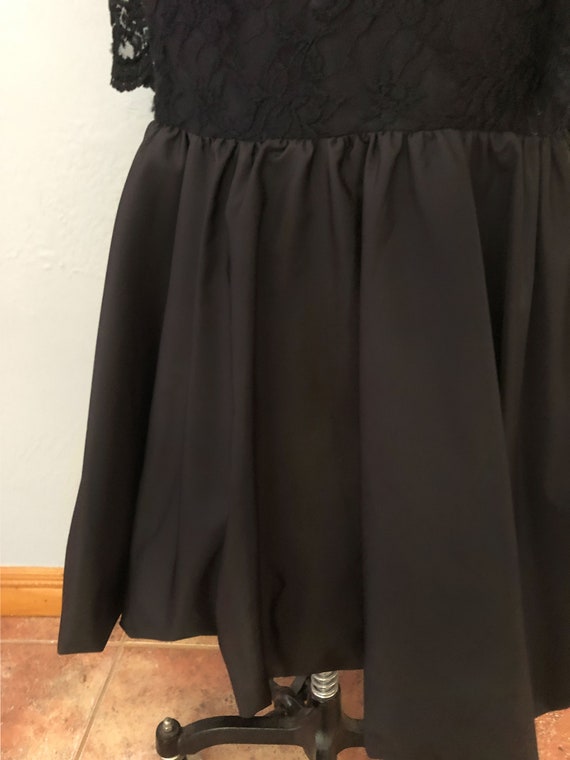 1980s black lace cocktail ballon dress formal dre… - image 6