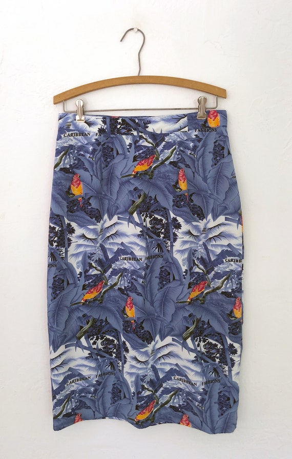 1970s hawaiian print wraparound skirt | medium | … - image 9