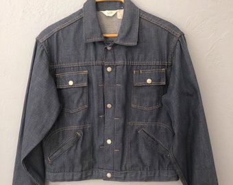 1960s Dark Denim Jacket Ranchcraft Jcpenney Medium Large Western