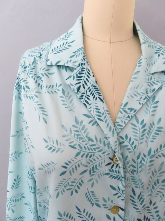 vintage 70s floral buttonup shirt | womens large … - image 3