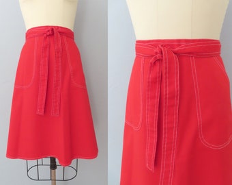 wrap mini skirt 80s