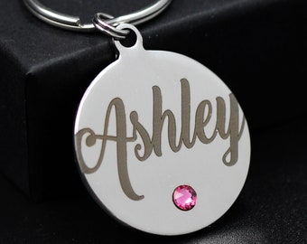 swarovski crystal dog tag