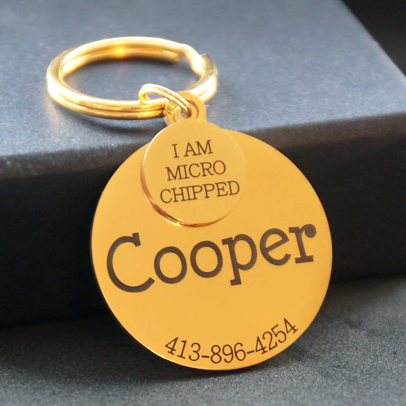 Microchipped Dog Tag Microchip Dog Tag for Dogs Personalized Etsy
