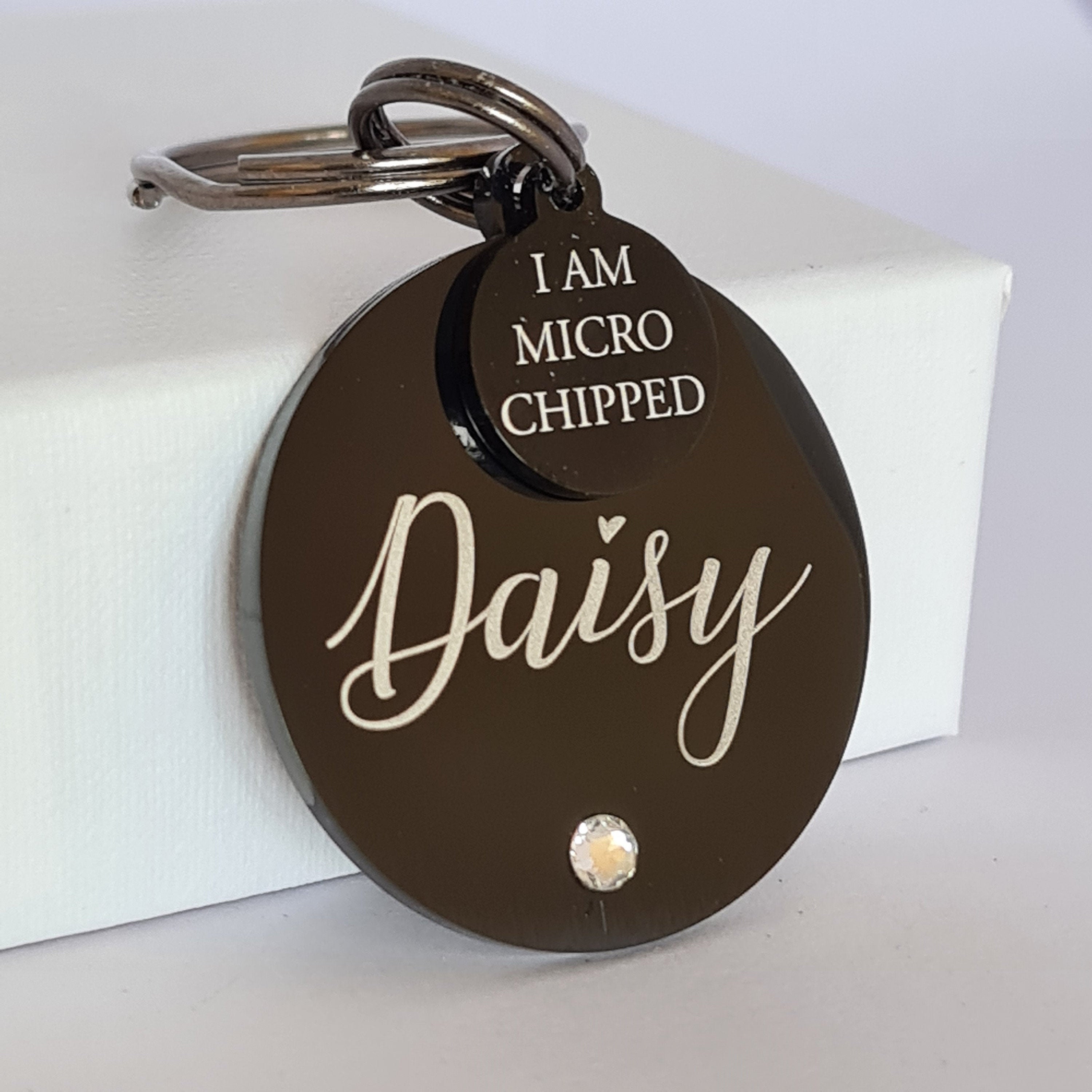 Hundemarke mit Swarovski Crystal Hunde namensanhänger Etsy