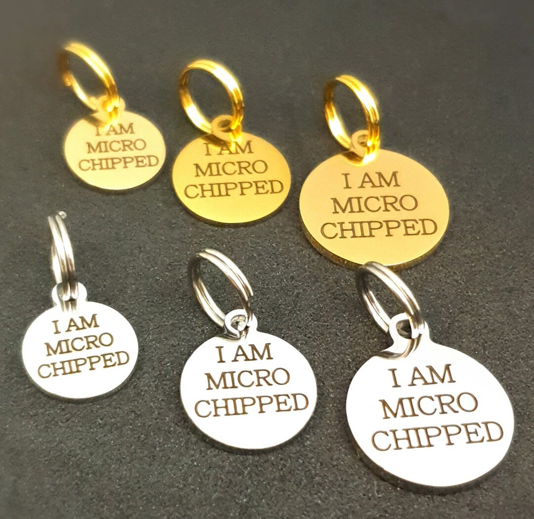 Tiny Microchipped Dog Tag 10 Mm 12 Mm 15 Mm, Microchip Cat Tag, Custom ...