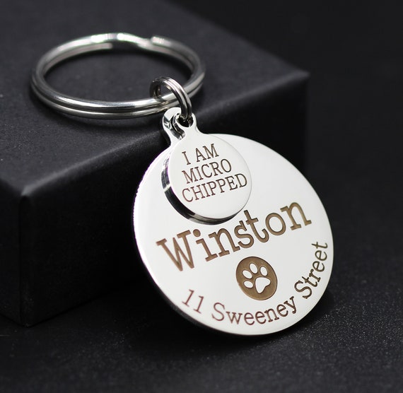 I am microchipped dog tag discount