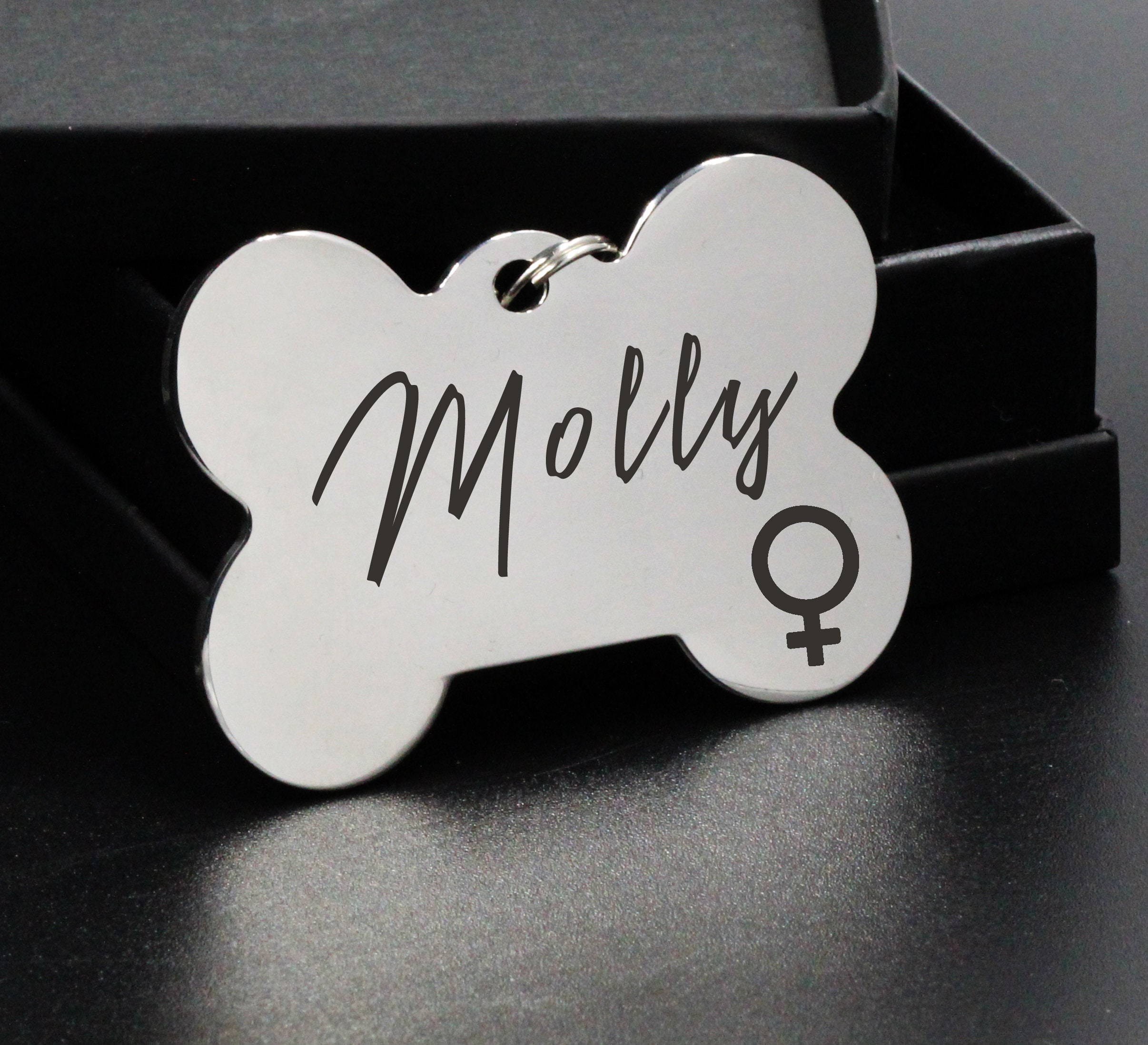 Girl Female Dog Tag Custom Dog Tag Personalized Dog ID Tag Etsy