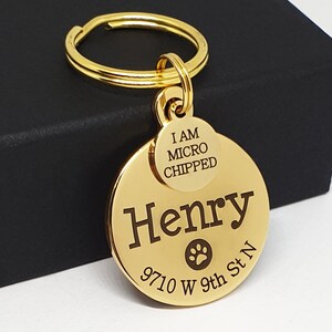 Microchipped Dog Tag, Microchip Dog Tag, Personalized Dog Tag, Engraved Dog Tag, Custom Dog Tag, Stainless Steel Dog Tag image 2
