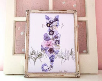 Pressed Flower Cat Print {Carter}