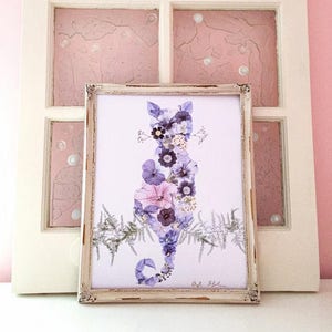 Pressed Flower Cat Print {Carter}