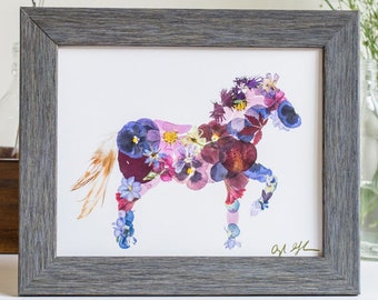 Pressed Flower Horse Print {Harriet}