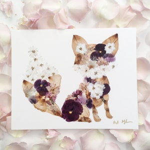 Pressed Flower Fox Print {Francie}