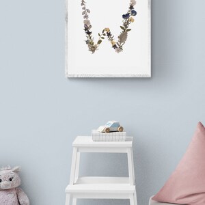 Pressed Flower Letter W (digital download)