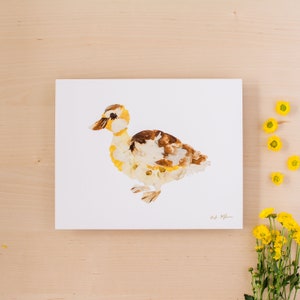 Pressed Flower Duckling Print image 1