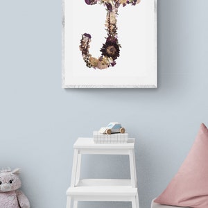 Pressed Flower Letter J (digital download)