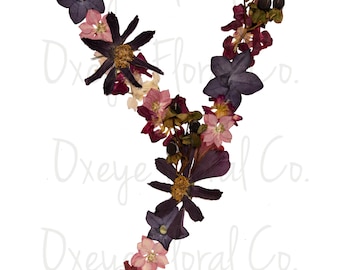 Pressed Flower Letter Y (digital download)