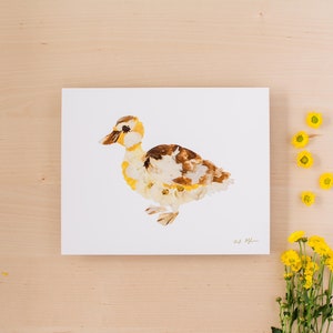 Pressed Flower Duckling Print image 2