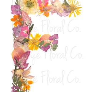 Pressed Flower Letter F (digital download)