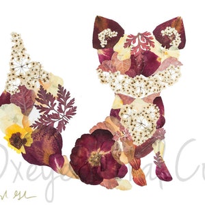 Pressed Flower Fox Print Fredrick image 2