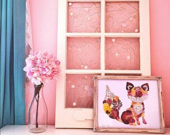 Impression de renard à fleurs pressées {Fredrick}