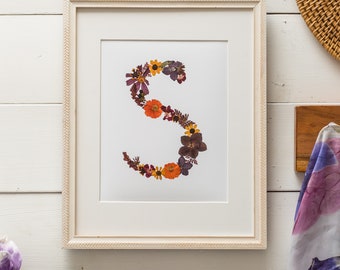 Pressed Flower Letter S (digital download)