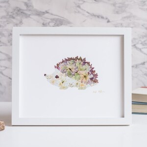 Pressed Flower Hedgehog Print image 4