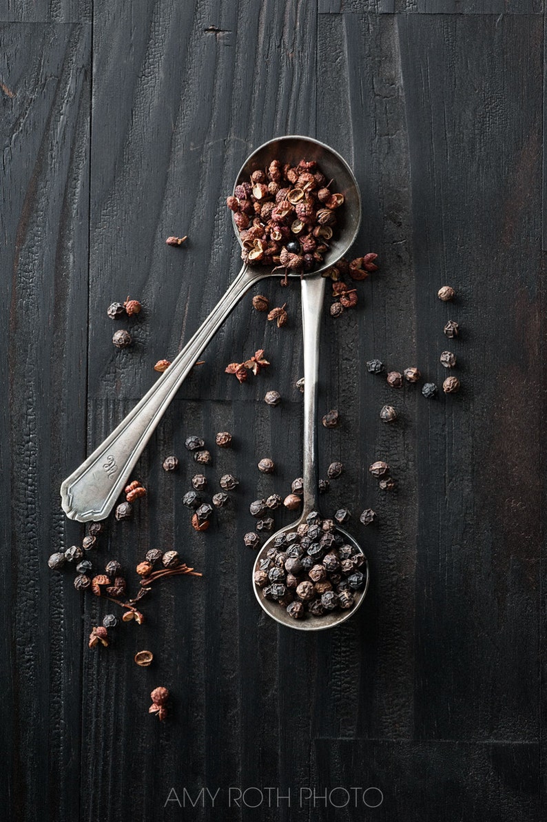 Szechuan & Black Peppercorns Food Photography Photo Print Etsy