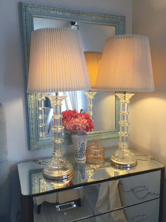 Elegant Murano Glass Lamps by Marbro—Rare Matching Pair, Timeless Vintage Luxury