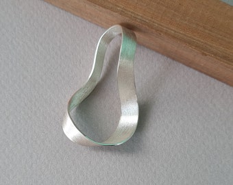 Large Mobius Strip Pendant, Geometric Math Necklace
