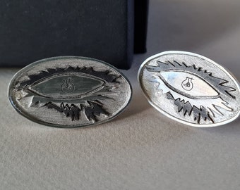 Picasso Inspired Eye Cufflinks, Art Cufflinks for Men, Unique Accessories
