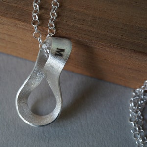 Möbius pendant, Small Mobius strip, Moebius band pendant silver, Gift for math nerd, moebius pendant, mobius necklace with laser engraving