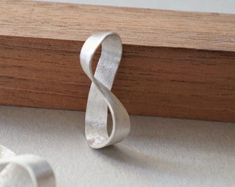 Sterling Silver Mobius Strip Pendant, Science Jewelry Gift