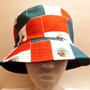 Mexico Flag-Designed Bucket Hat + Accessories - OS