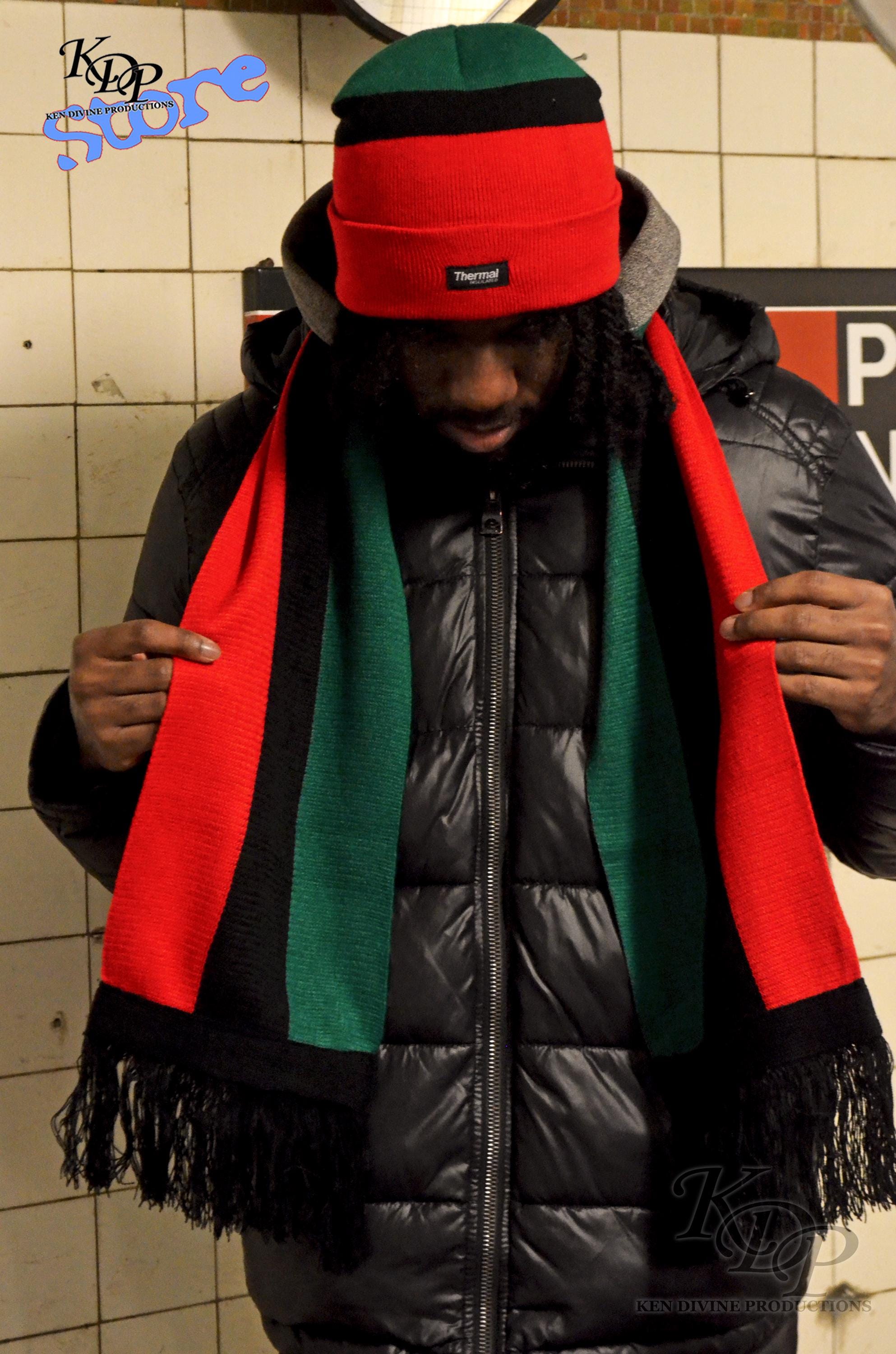Pan African RGB Skully Beanie Insulated Sweater Hat 2 - OS +  display picture 2