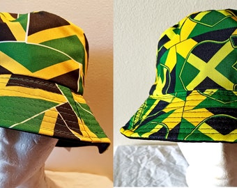 Jamaica Flag-Designed Bucket Hat + Accessories - OS