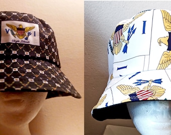 Virgin Islands Flag-Designed Bucket Hat - OS + Socks + Necklace