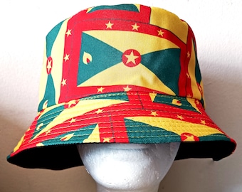 Grenada Flag-Designed Bucket Hat + Accessories - OS