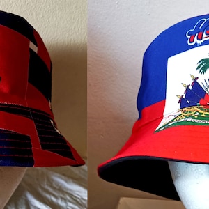 Haiti Flag-Designed Bucket Hat + Accessories - OS