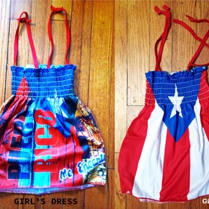 Puerto Rico Flag Designed Sundress for Babies and Toddlers