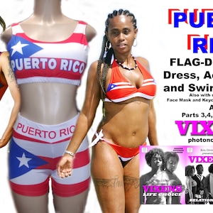 Superconjunto con diseño de bandera de Puerto Rico