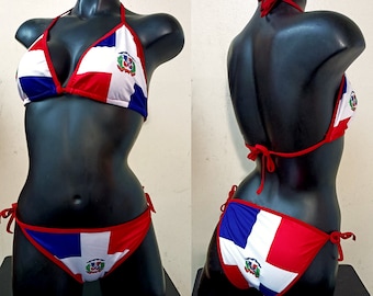 DOMINICAN REPUBLIC Flag-Designed Swimsuit + Photonovels