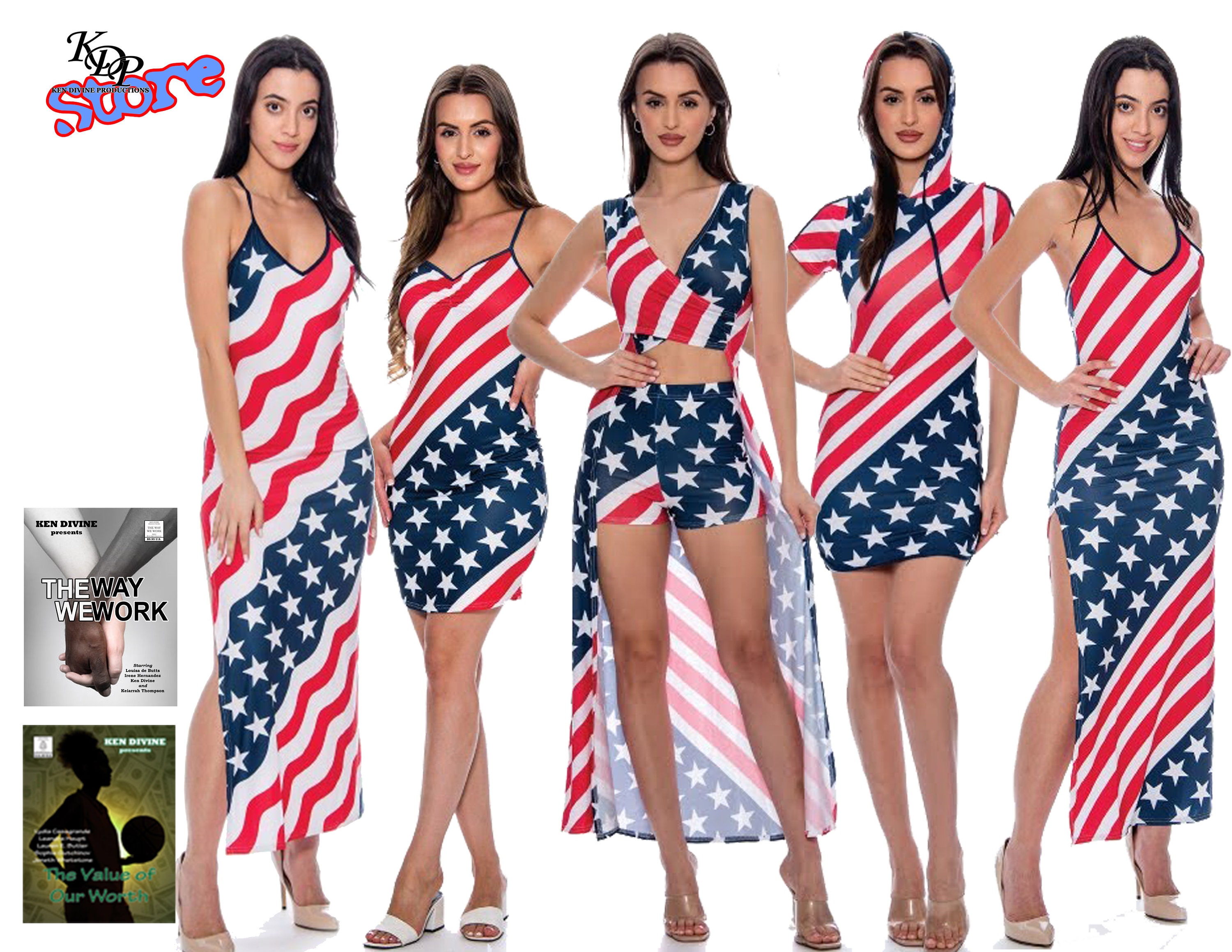 american flag prom dress