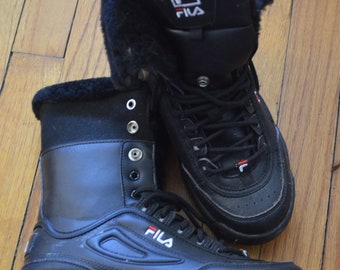 KDP Thrift - FILA Black Boots for Girls - Size 5 - Used, Very Good, Gently Used