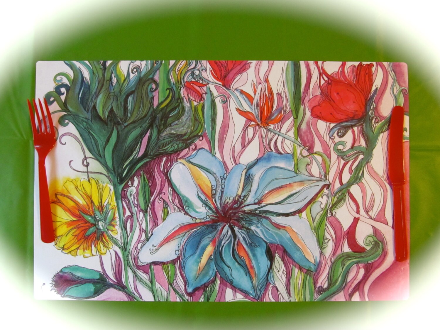 Disposable Placemats Floral Paper Placemats at your Table. 12 Etsy