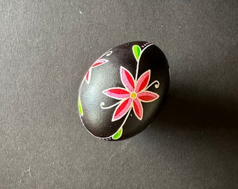 Pink Red Floral Pysanka