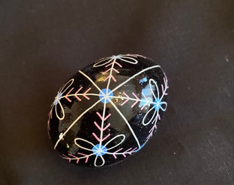 Pink/Blue/White/Black Pysanka